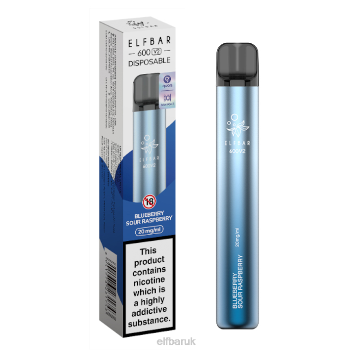 ELFBAR 600V2 Disposable Vape - 20mg DN4210 Blueberry Sour Raspberry