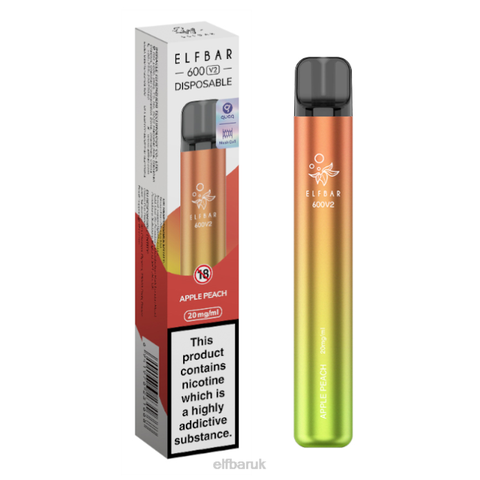 ELFBAR 600V2 Disposable Vape - 20mg DN4211 Apple Peach