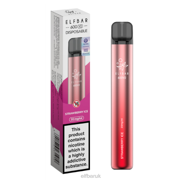 ELFBAR 600V2 Disposable Vape - 20mg DN4214 Strawberry Ice