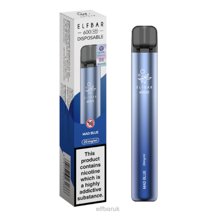 ELFBAR 600V2 Disposable Vape - 20mg DN4220 Mad Blue