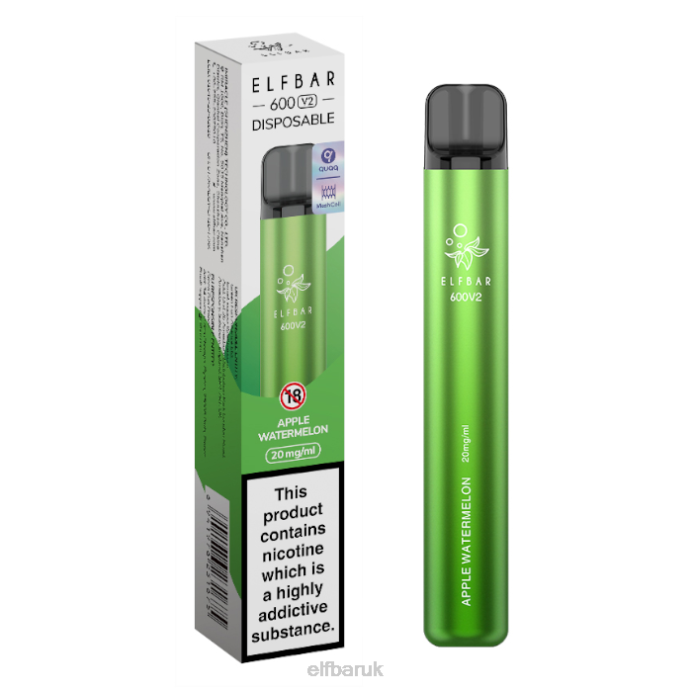 ELFBAR 600V2 Disposable Vape - 20mg DN4221 Apple Watermelon