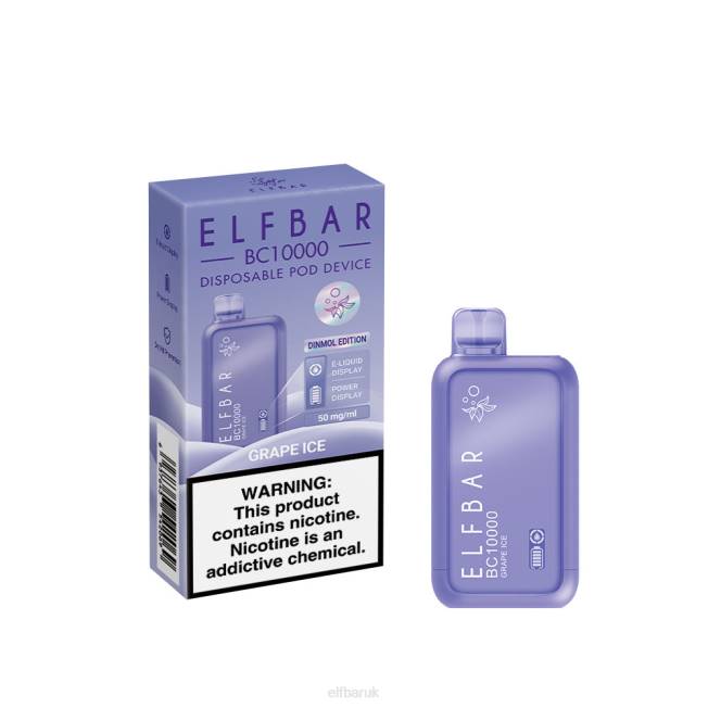 ELFBAR Best Flavor Disposable Vape BC10000 Ice Series Grape Ice BN2D6