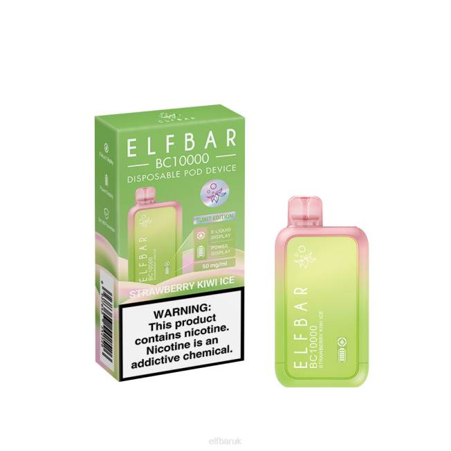 ELFBAR Best Flavor Disposable Vape BC10000 Ice Series Strawberry Kiwi Ice BN2D2