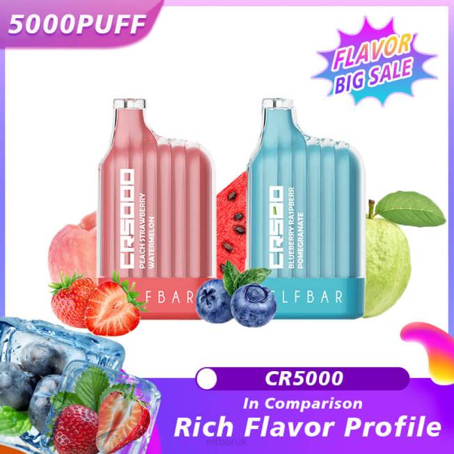 ELFBAR Best Flavor Disposable Vape CR5000 Big Sale Blue Razz Lemonade BN2D17