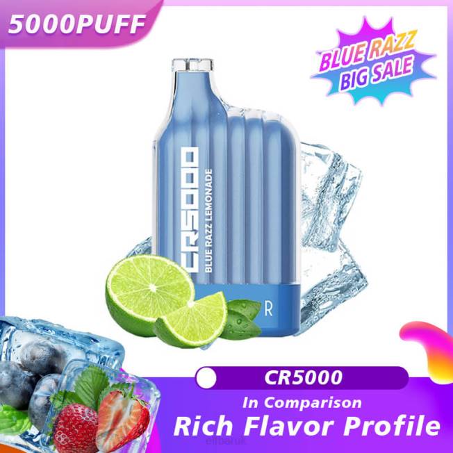 ELFBAR Best Flavor Disposable Vape CR5000 Blue Razz Blue Razz Lemonade BN2D19