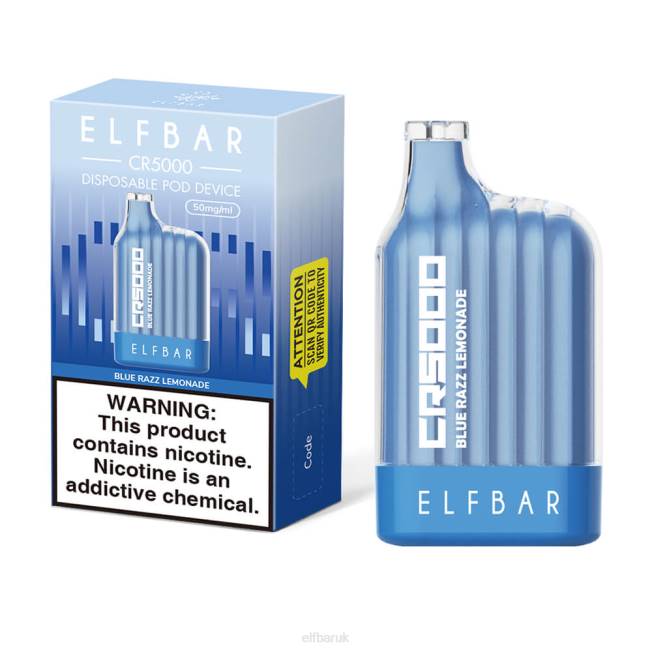 ELFBAR Best Flavor Disposable Vape CR5000 Blue Razz Blue Razz Lemonade BN2D19