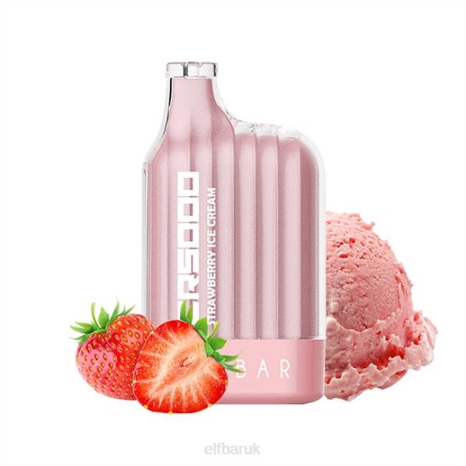 ELFBAR CR5000 Disposable Vape 5000 Puffs Strawberry Ice Cream BN2D32