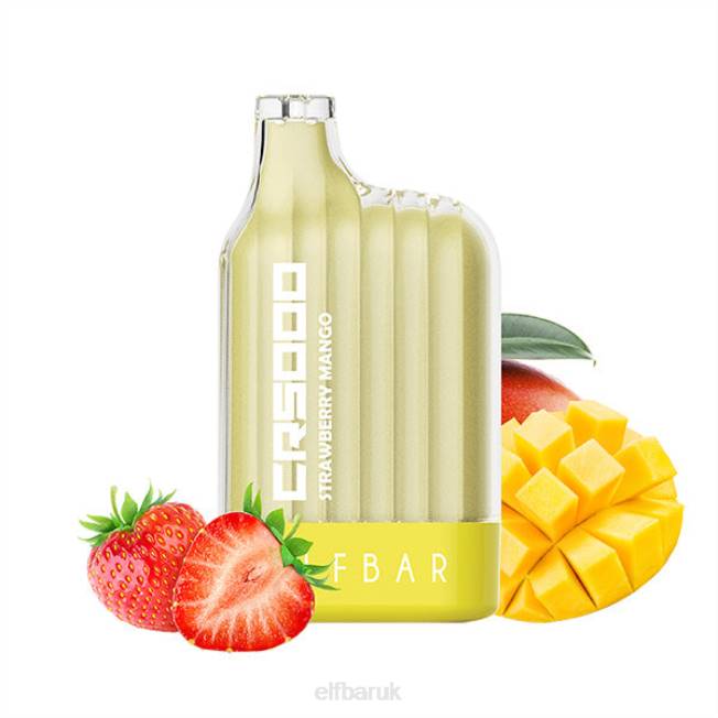 ELFBAR CR5000 Disposable Vape 5000 Puffs Strawberry Mango BN2D33