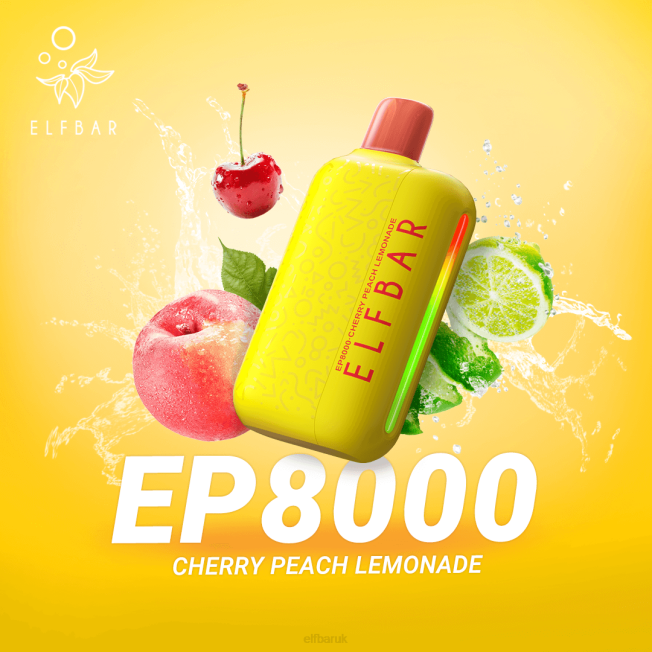 ELFBAR Disposable Vape New EP8000 Puffs Cherry Peach Lemonade BN2D58