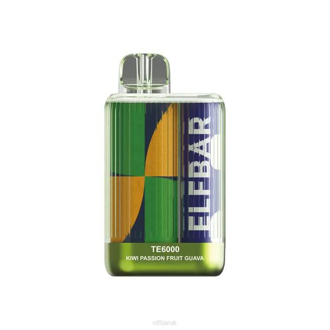 ELFBAR Disposable Vape TE6000 Puffs Kiwi Passion Fruit Guava BN2D84