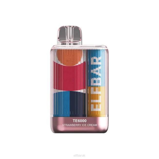 ELFBAR Disposable Vape TE6000 Puffs Strawberry Ice Cream BN2D80
