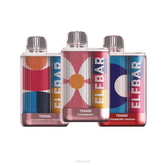 ELFBAR Disposable Vape TE6000 Strawberry Combos Strawberry Ice Cream BN2D93