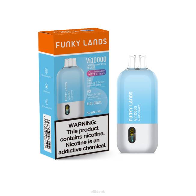 ELFBAR Funky Lands Best Flavor Disposable Vape Vi10000 Grape Series Cranberry Grape Duo Ice BN2D150
