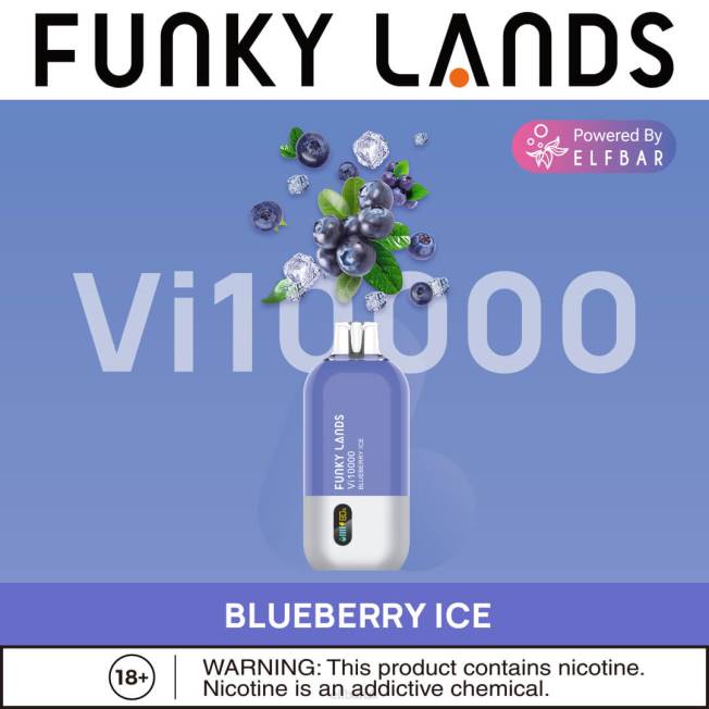 ELFBAR Funky Lands Best Flavor Disposable Vape Vi10000 Iced Series Blueberry Ice BN2D151