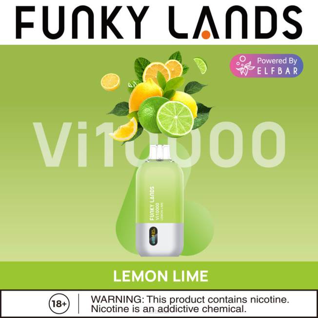 ELFBAR Funky Lands Best Flavor Disposable Vape Vi10000 Iced Series Lemon Lime BN2D153