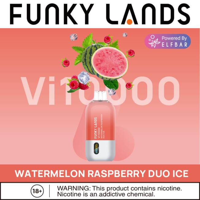 ELFBAR Funky Lands Best Flavor Disposable Vape Vi10000 Iced Series Watermelon Raspberry Duo Ice BN2D152