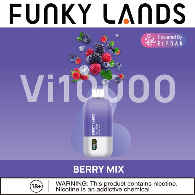 ELFBAR Funky Lands Disposable Vape Vi10000 Puffs Berry Mix BN2D159