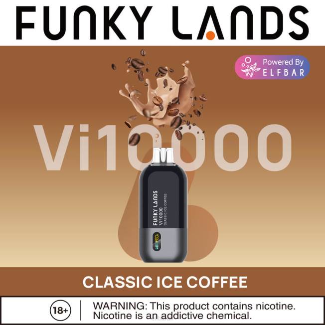 ELFBAR Funky Lands Disposable Vape Vi10000 Puffs Classic Ice Coffee BN2D170