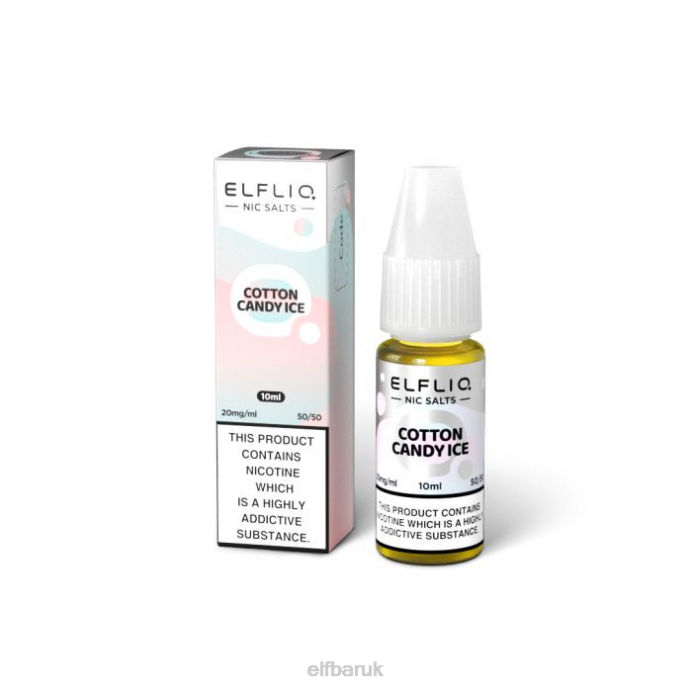 ELFBAR ELFLIQ Cotton Candy Ice Nic Salts - 10ml-20 mg/ml DN42214