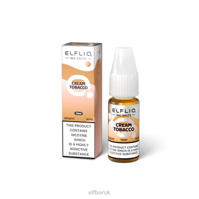 ELFBAR ELFLIQ Cream Tobacco Nic Salts -10ml-20 mg/ml DN42212