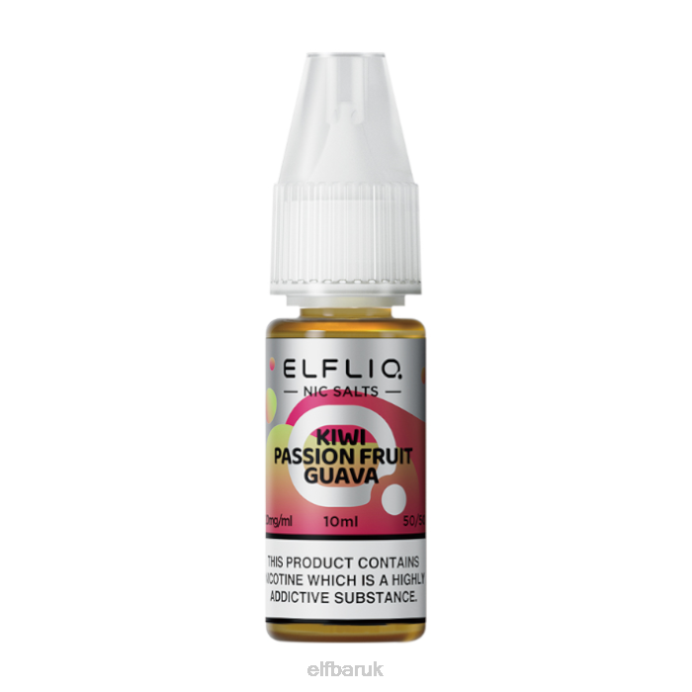 ELFBAR ELFLIQ Kiwi Passion Fruit Guava Nic Salts - 10ml-10 mg/ml DN42209