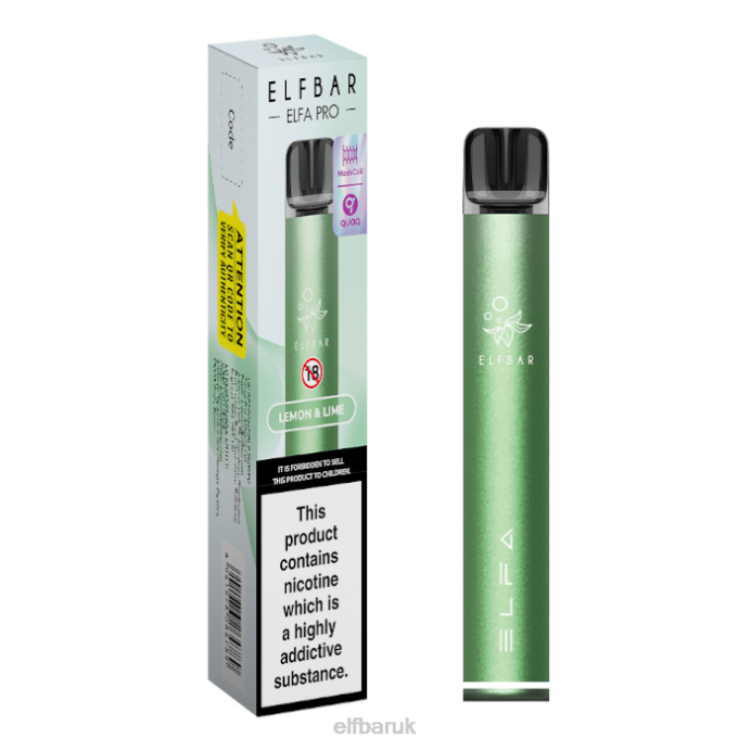ELFBAR ELFA PRO Pod Kit - Rechargeable DN4276 Twilight Green + Lemon & Lime Prefilled Pod