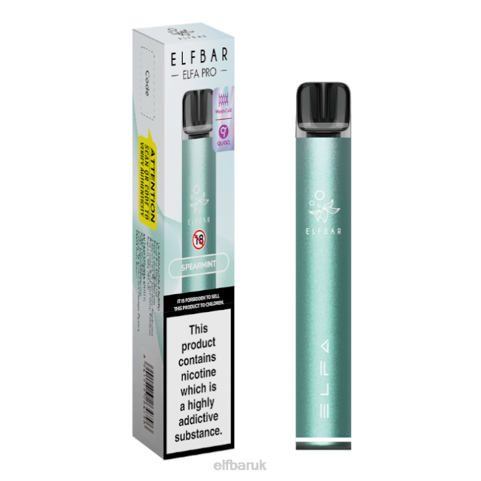 ELFBAR ELFA PRO Pod Kit - Rechargeable DN4277 Twilight Cyan + Spearmint Prefilled Pod