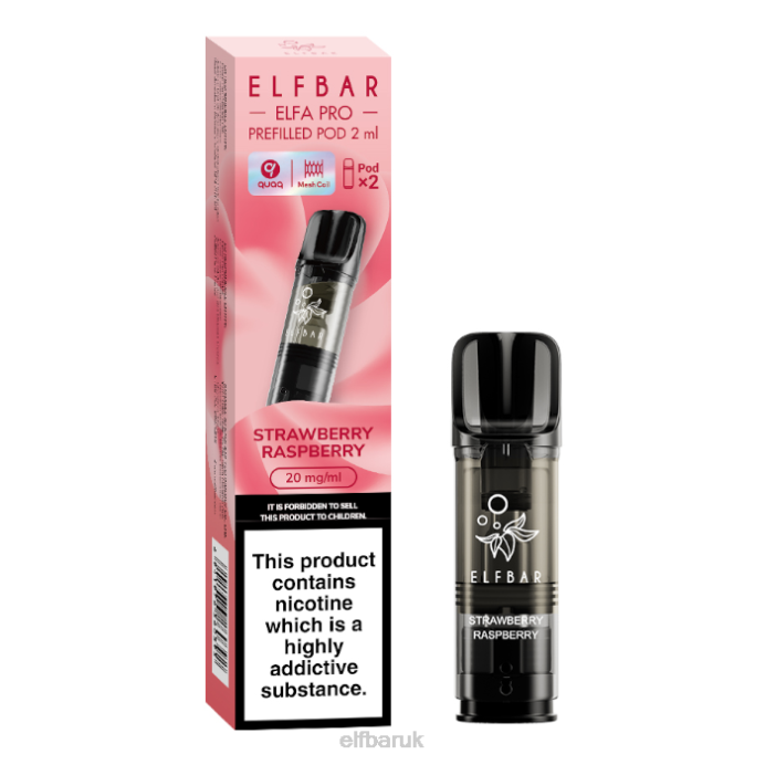 ELFBAR ELFA PRO Prefilled Pods - 20mg - 2PK DN4283 Strawberry Raspberry