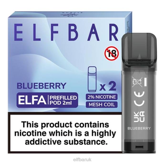 ELFBAR Elfa Pre-Filled Pod - 2ml - 20mg (2 Pack) DN42106 Blueberry