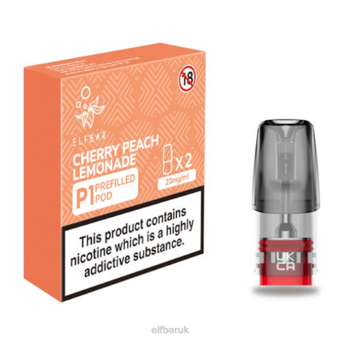 ELFBAR Mate 500 P1 Pre-Filled Pods - 20mg (2 Pack) Cherry Peach Lemonade DN42164