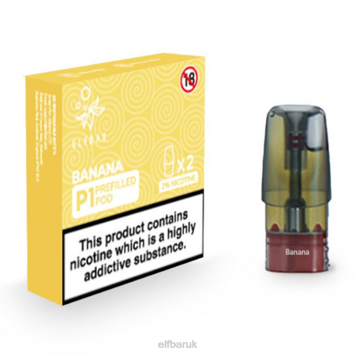 ELFBAR Mate 500 P1 Pre-Filled Pods - 20mg (2 Pack) DN42143 Banana