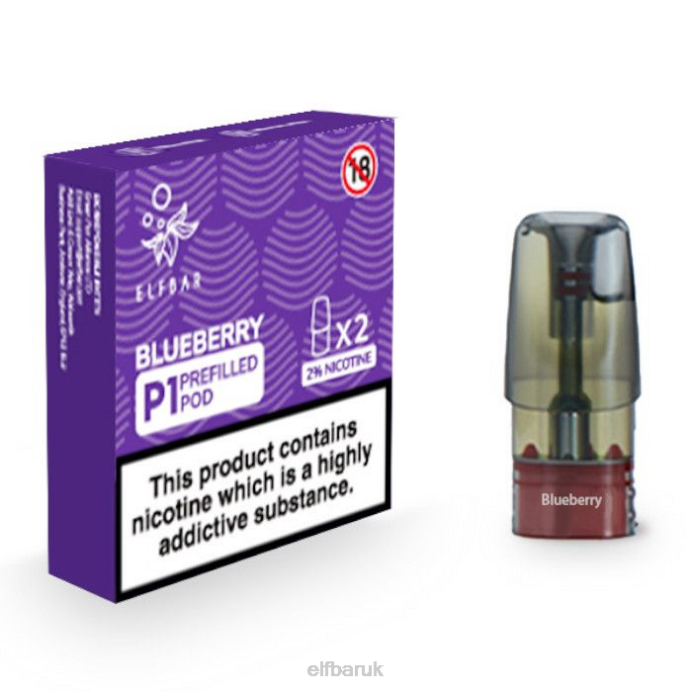 ELFBAR Mate 500 P1 Pre-Filled Pods - 20mg (2 Pack) DN42144 Blueberry