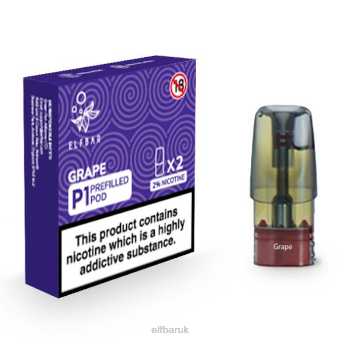 ELFBAR Mate 500 P1 Pre-Filled Pods - 20mg (2 Pack) DN42145 Grape
