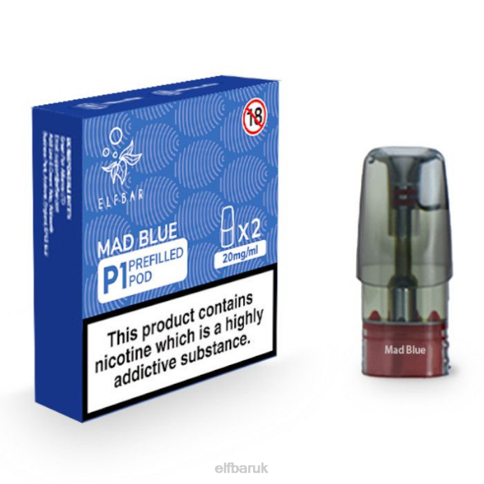 ELFBAR Mate 500 P1 Pre-Filled Pods - 20mg (2 Pack) Mad Blue DN42160