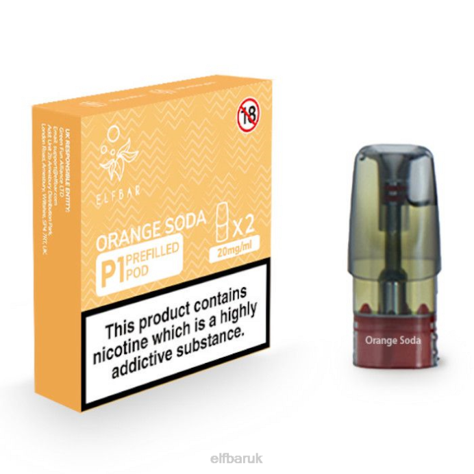 ELFBAR Mate 500 P1 Pre-Filled Pods - 20mg (2 Pack) Orange Soda DN42155