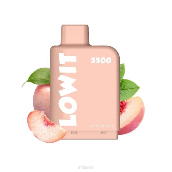 ELFBAR Prefilled Pod LOWIT 5500 Puffs 2%Nic Juicy Peach BN2D144