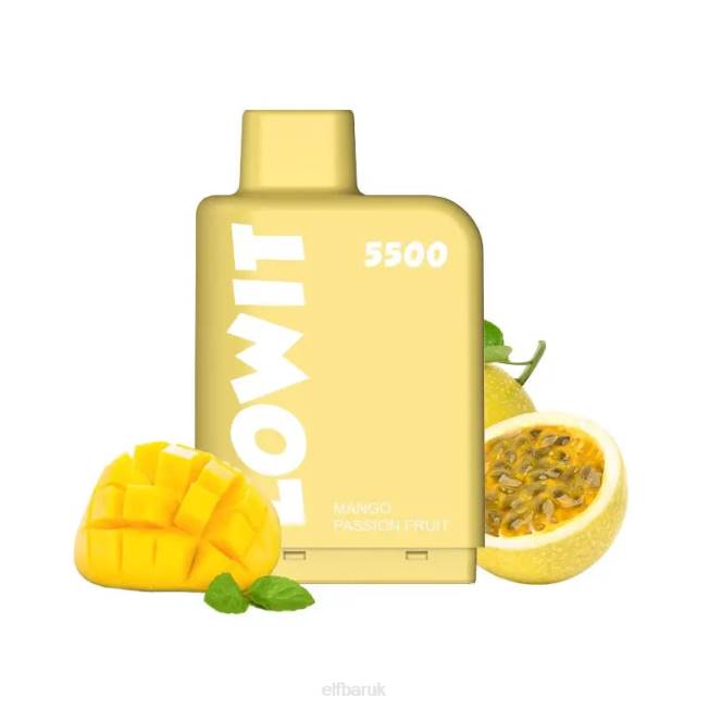 ELFBAR Prefilled Pod LOWIT 5500 Puffs 2%Nic Mango Passion Fruit BN2D146