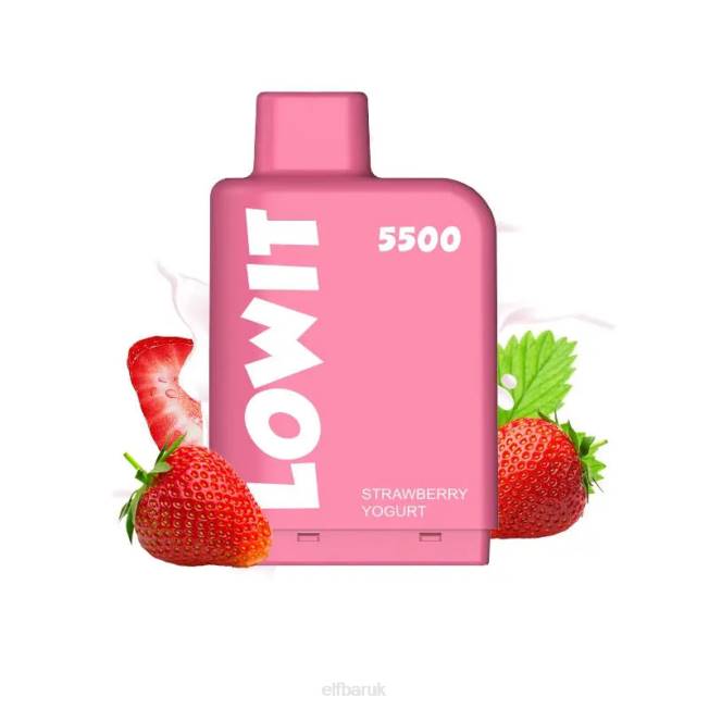 ELFBAR Prefilled Pod LOWIT 5500 Puffs 2%Nic Strawberry Yogurt BN2D147